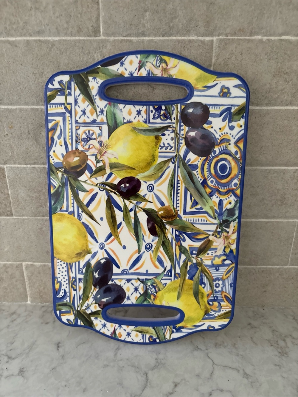 Amalfi Coast Decorative Cutting Board Purchased Italy 11x7.5 Ceramic NWT